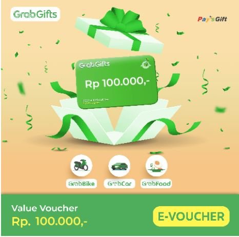 Voucher Grab senilai Rp100.000